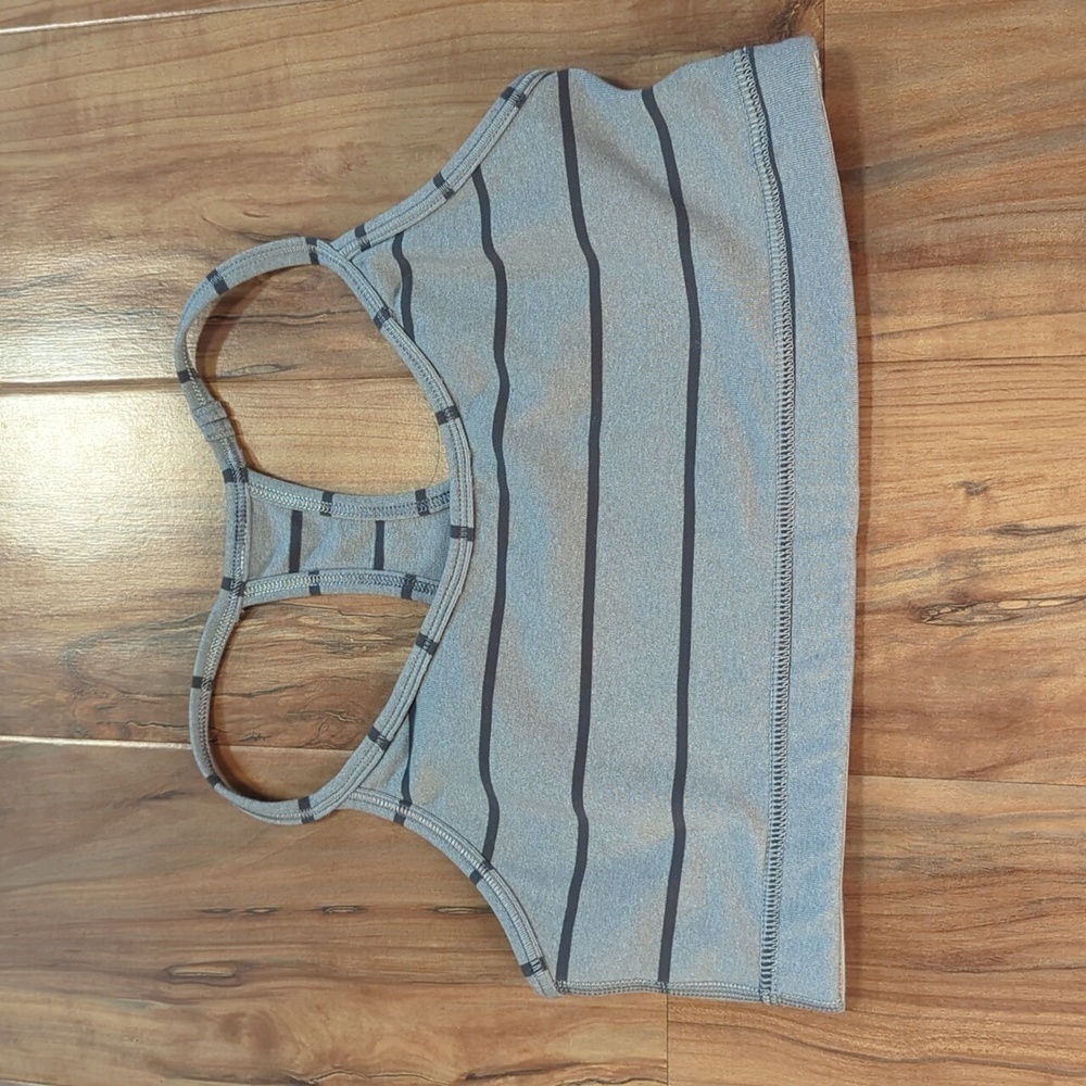 Lululemon Racerback Striped Sports Bra Women's 4 Workout Exercise Loungewear Run